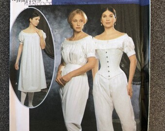 Simplicity Fashion Historian pattern 9769 Misses Civil War Undergarments chemise corset drawers Size 6 8 10 12 Southern Belle new