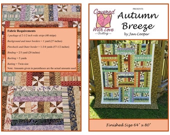 Autumn Breeze, jellyroll quilt pattern