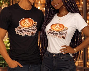 Coffee Time Latte Art Graphic Tee | Cozy Coffee Lover Shirt | Ideal For Baristas, Latte Lovers & Caffeine Cravers