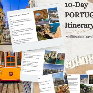PDF do Itinerário de Viagem de 10 Dias em Portugal: Lisboa, Porto, Algarve - Guia Detalhado para Planejamento de Viagens, Viagem a Portugal, Guia de Viagem, Planejador de Viagem