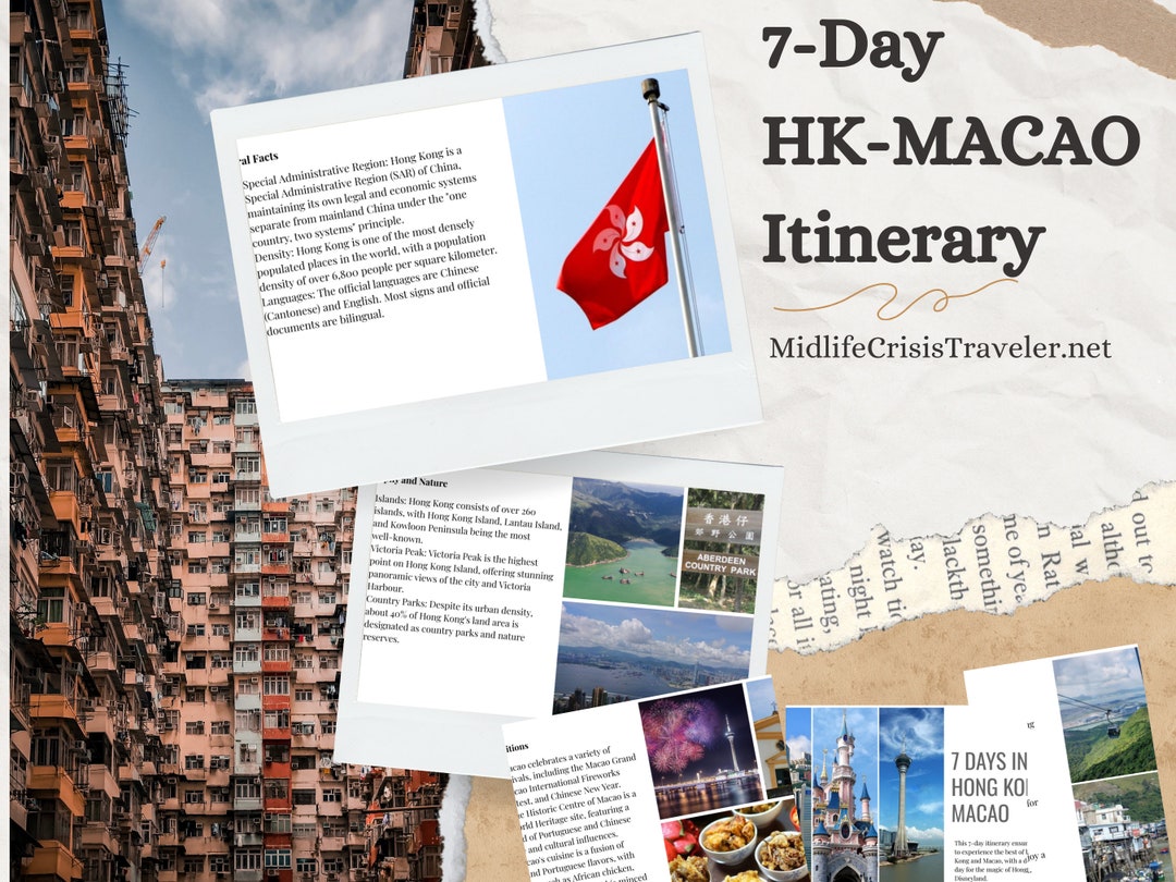 7 Day Hong Kong Macau Itinerary Pdf Top Attractions Travel Guide
