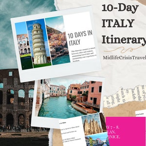 10-Day Italy Travel Itinerary PDF: Rome, Florence, Venice, Detailed Daily Plans, Top Attractions, Trip Planner, Travel Template, Europe Trip