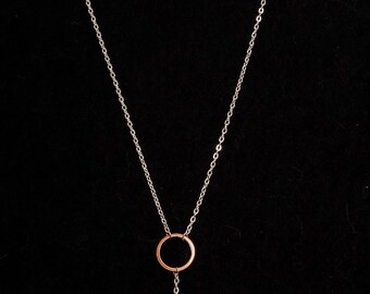 Penny Necklace, One Cent Y Necklace made from ONE Cut Penny, Coin Jewelry, Lucky Penny Jewelry