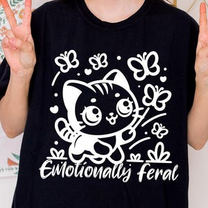 Sarcastic Cat T-Shirt, Funny Cat Shirt, Butterflies Tee, Cute Cat Design, Comfort Colors Shirt