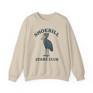 Shoebill Stare Club Sweatshirt, Funny Bird Lover Crewneck, Quirky Shoebill Shirt image 8