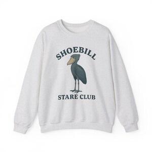 Shoebill Stare Club Sweatshirt, Funny Bird Lover Crewneck, Quirky Shoebill Shirt image 7