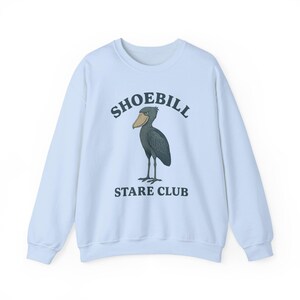 Shoebill Stare Club Sweatshirt, Funny Bird Lover Crewneck, Quirky Shoebill Shirt image 6