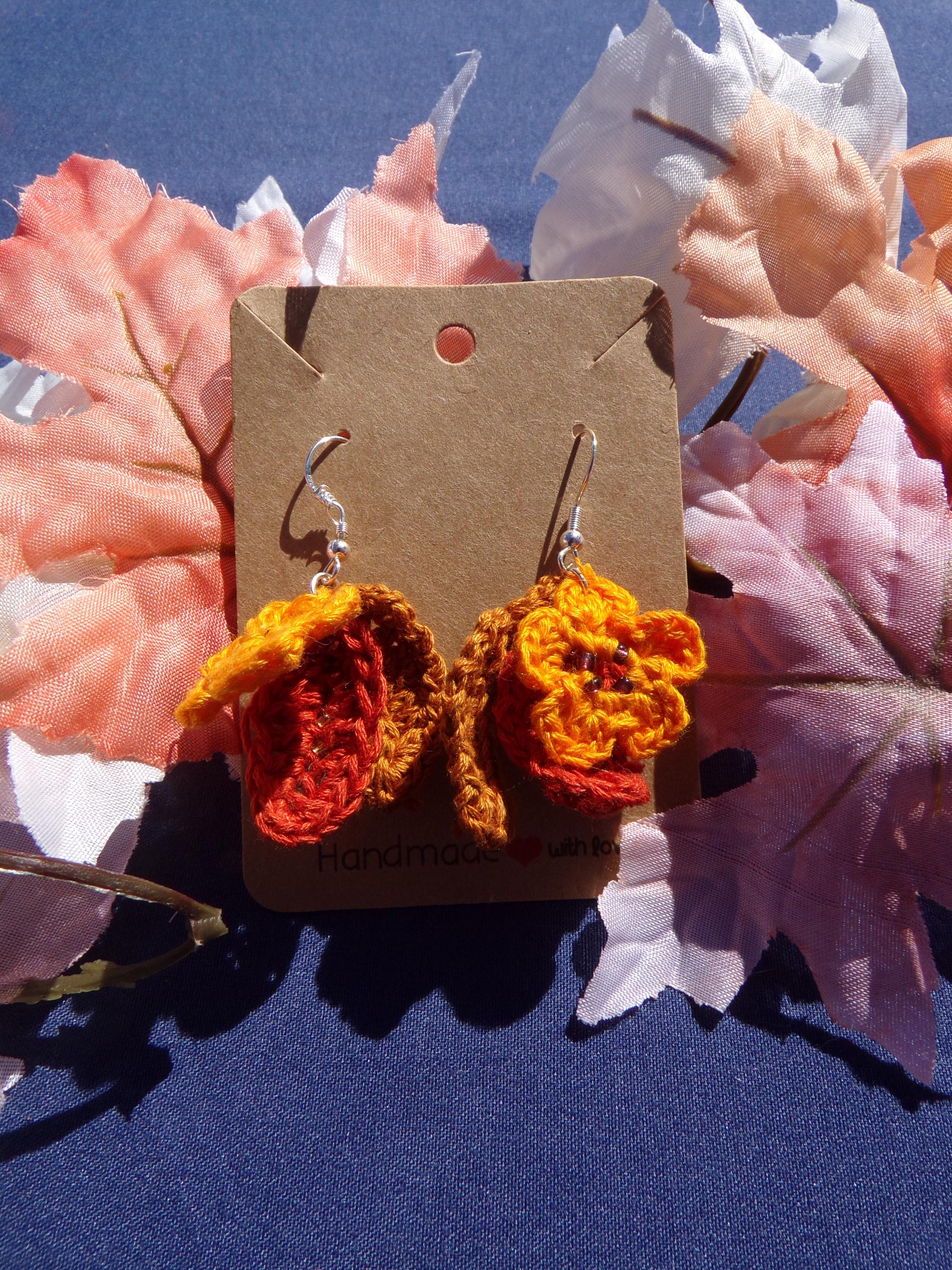 Autumn leaves necklace set: Handmade Statement Jewelry - Thumbnail 5