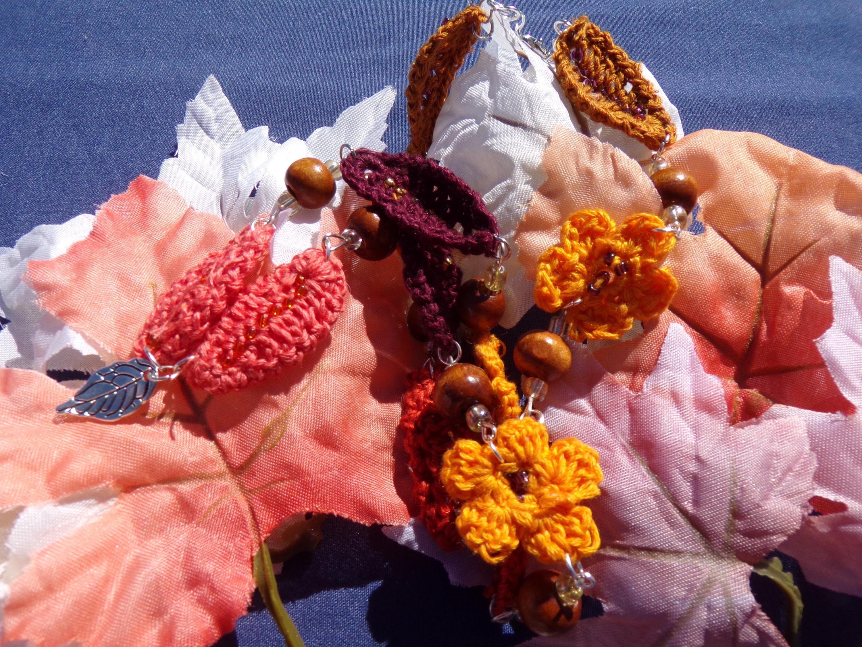 Autumn leaves necklace set: Handmade Statement Jewelry - Thumbnail 4