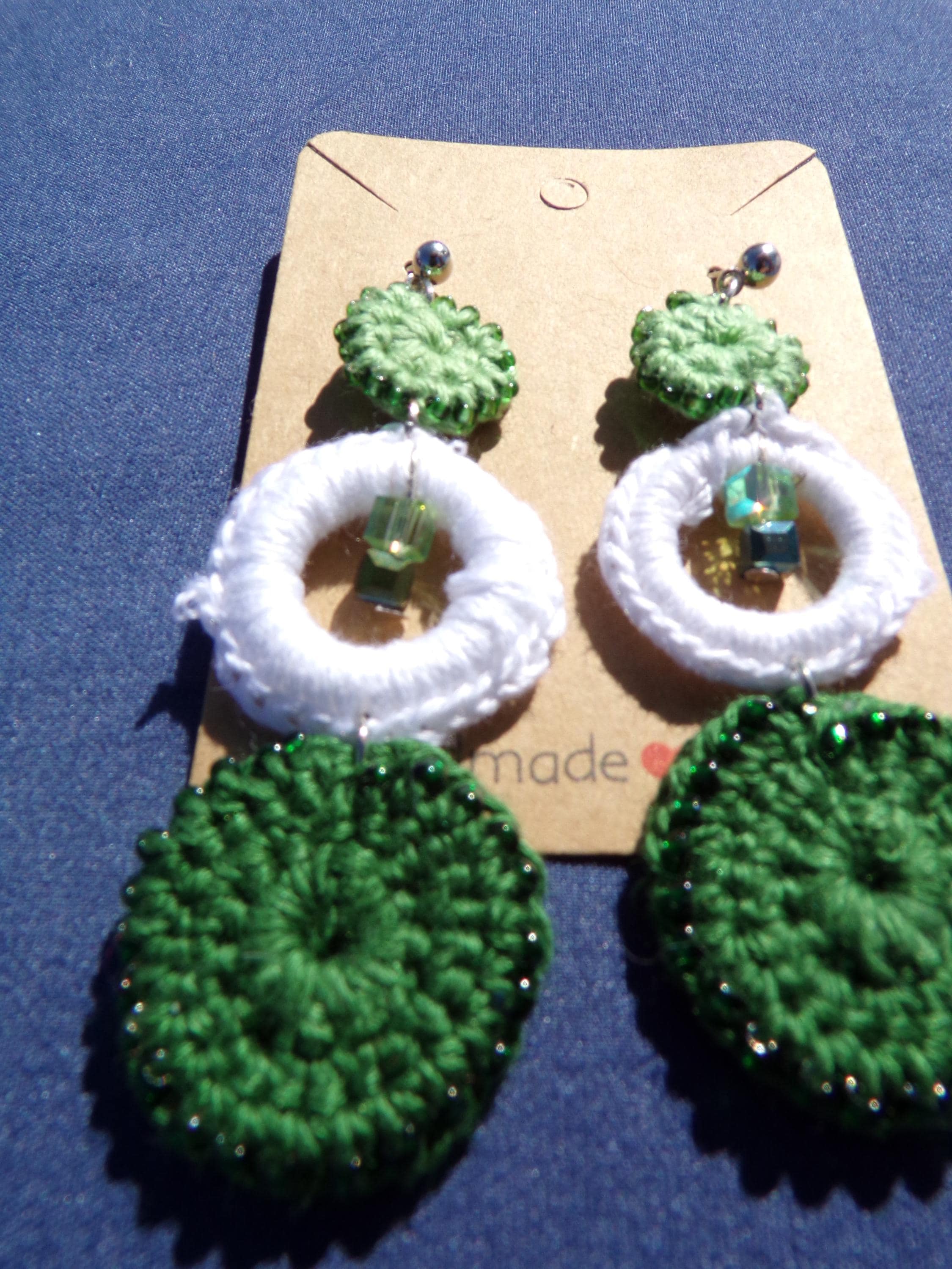 Verdant Whimsy Earrings: Handmade Statement Jewelry