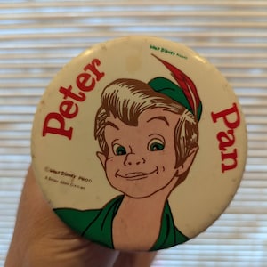 Vintage Peter Pan Button - Disney - ~3.5&quot; diameter