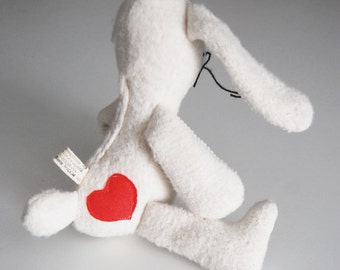 Eco Organic Natural Bunny Valentines Heart Rabbit Doll Stuffed Animal Toy