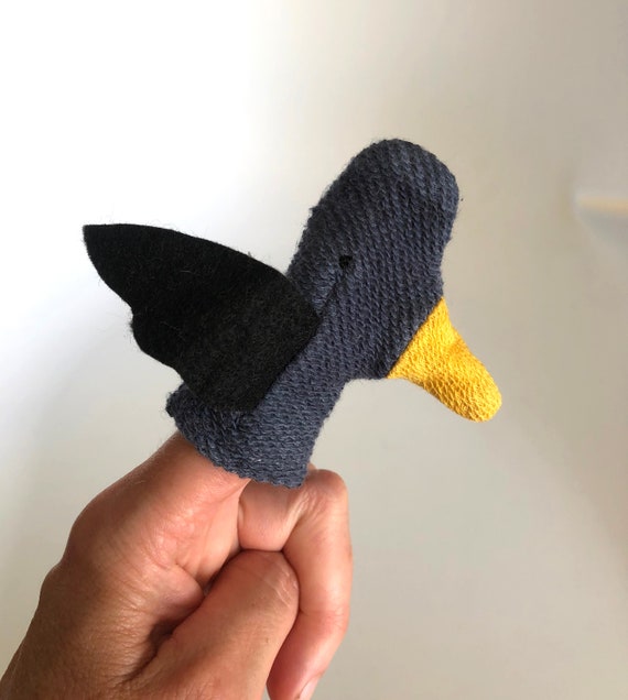 Raven Finger Puppet Wildlife Artists
