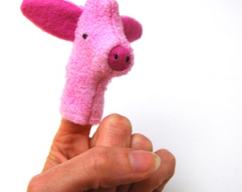 Eco Friendly Finger Puppet Pig Hog Farm Toy