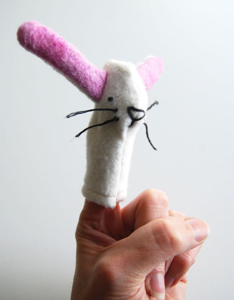 Organic Bunny Rabbit Finger Puppets You Choose Easter Gift Etsy