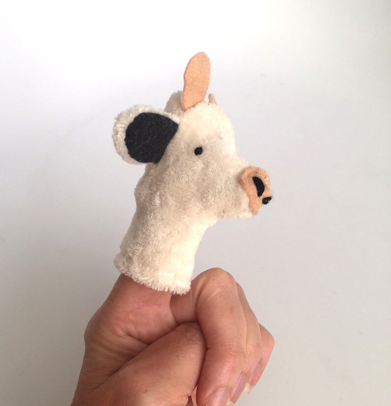 Eco Friendly Finger Puppet Cow Bull Farm Toy - Etsy
