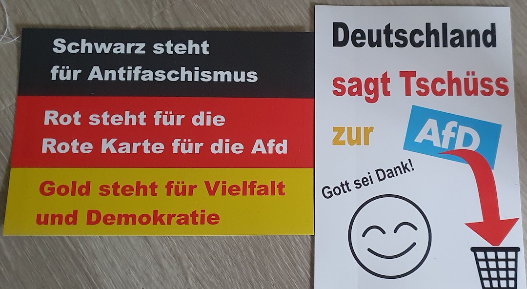 20 Stickers Antifascist German Flag Antiafd Stickers Antifa Germany, Football, European