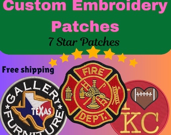 Custom Embroidery Patches, Logo, Iron On, Military, Fire Department