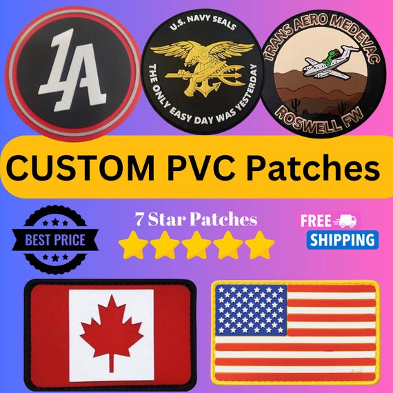 Custom PVC Patches, 3D Hook and Loop, Military & Morale patches , Dog patches , Pet image patches, PVC Army Uniform badges