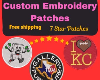 Custom Embroidery Patches, Iron On or Sew On