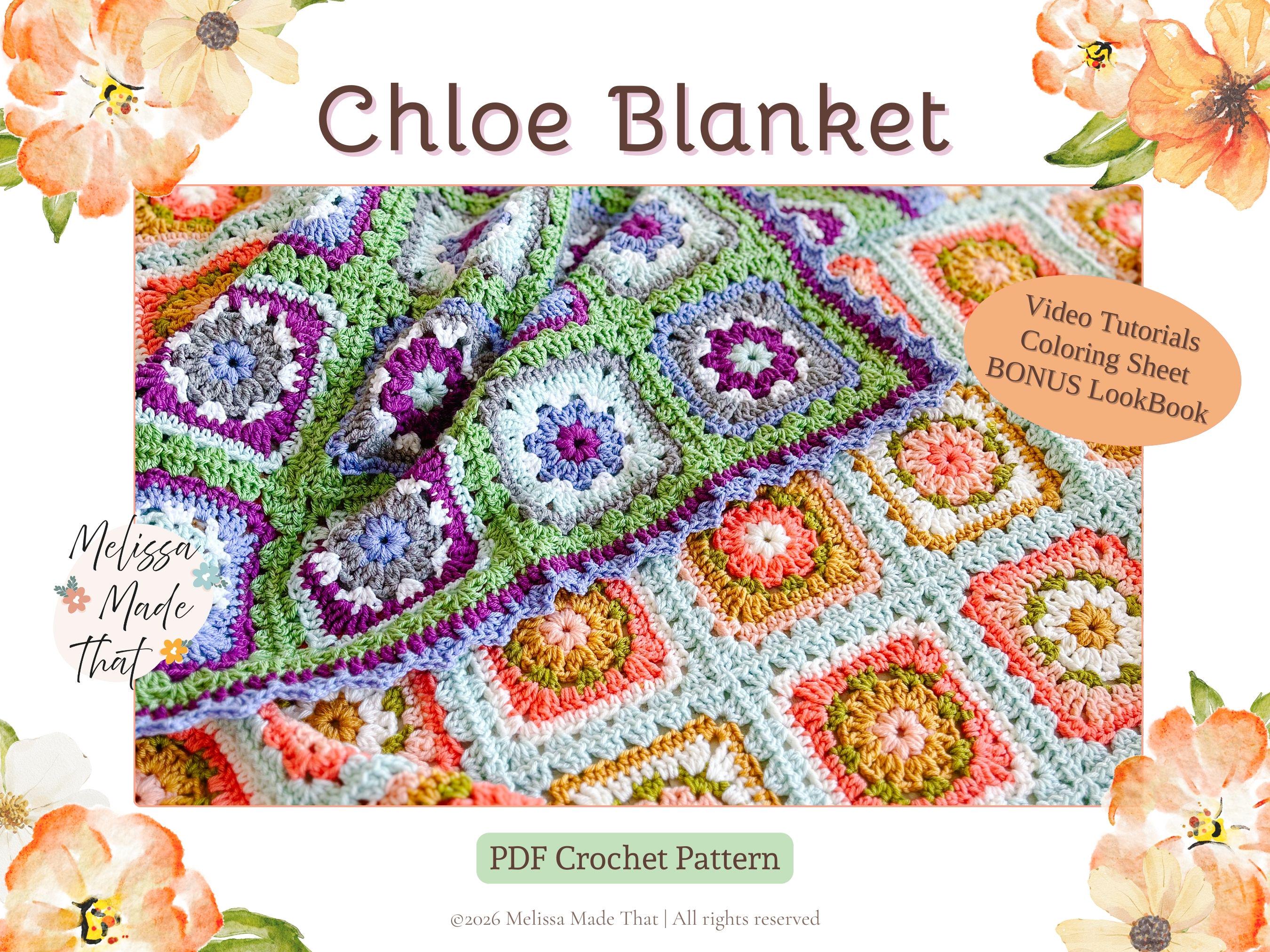 Daisy square pattern - Etsy 日本