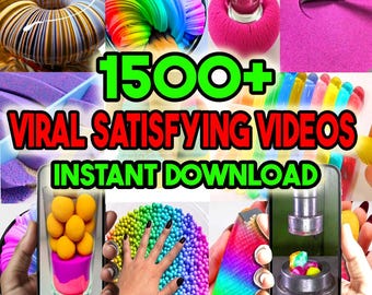 1500+ Satisfying Videos Pack, ASMR videos, Trending Videos, Background videos, For TikTok Reels Shorts, MRR PLR Slime Sponge Hydraulic Press