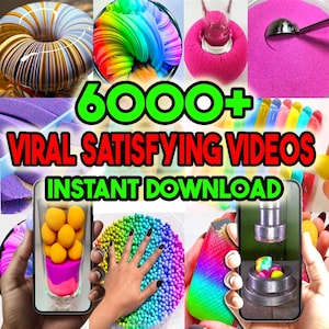 6000+ Satisfying Videos Pack, ASMR videos, Trending Videos, Background videos, TikTok Instagram Reels Shorts, Slime Sponge Hydraulic Press