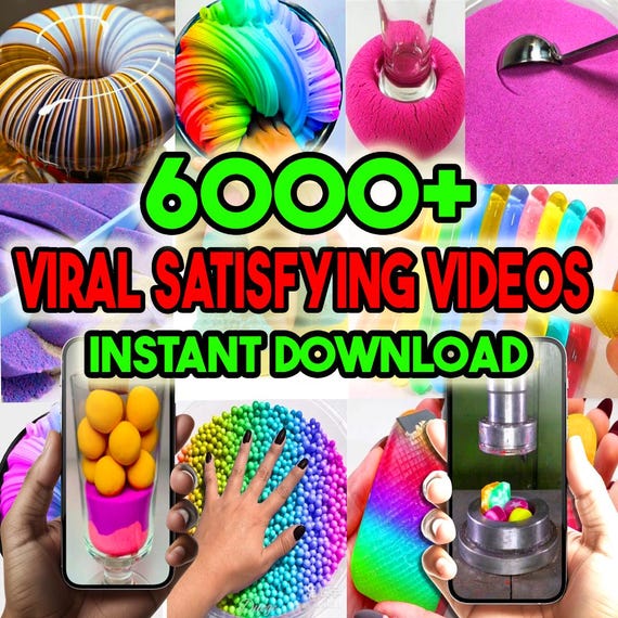 6000+ Satisfying Videos Pack, ASMR Videos, Trending Videos, Background  Videos, Tiktok Instagram Reels Shorts, Slime Sponge Hydraulic Press - Etsy