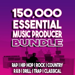 150K DJ Music Producer Pack: Rap, Hip Hop, R&B, Drill, Country, Trap, Pop, Rock, Classical, Beats, Samples Loops, Sound Effects MMR PLR
