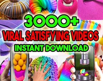 3000+ Oddly Satisfying Videos Pack, ASMR, Trending Background Clips, Slime Sponge Kinetic Sand, Hydraulic Press TikTok Instagram Reels Short
