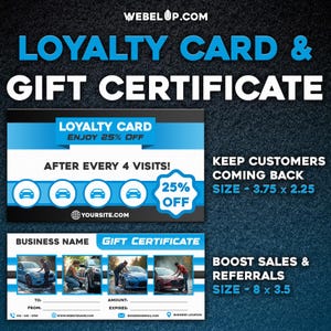 Pressure Washing Loyalty & Gift Card – Gutter, Window, Roof Cleaning Services, Power Washing Bundle, Car Wash, Driveway, Exterior Template