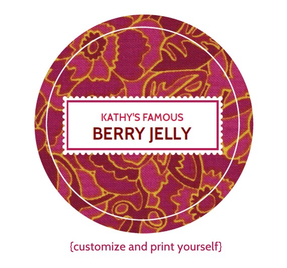 Printable canning labels in red - Custom and editable - Type to personalize and print, re-use again and again - Instant Download Il_570xn