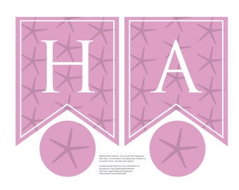 Personalisiertes Mermaid Geburtstagsbanner in PINK | Mermaid Party Zubehör | Prinzessin Ariel Geburtstagsfeier | Kleine Meerjungfrau Party