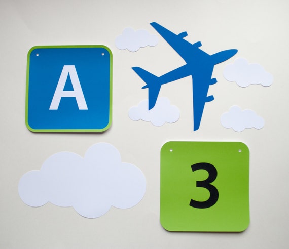 Airplane Birthday Banner Printable Airplane Birthday Party Etsy