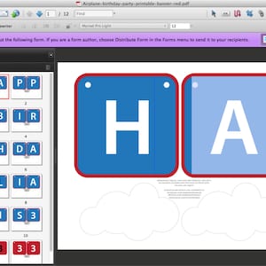 Editable Airplane Birthday Banner Printable PDF | Airplane Birthday ...