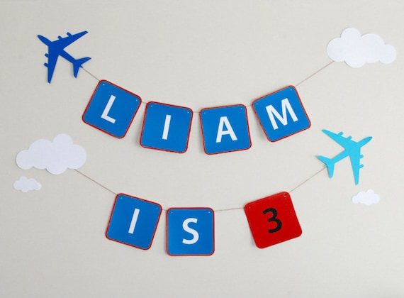 Editable Airplane Birthday Banner Printable PDF | Airplane Birthday  Decorations | Personalized Airplane Party Decorations - INSTANT DOWNLOAD by  Merriment Design Co. | Catch My Party