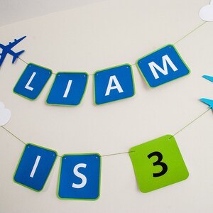 Editable Airplane Birthday Banner Printable PDF | Airplane Birthday ...