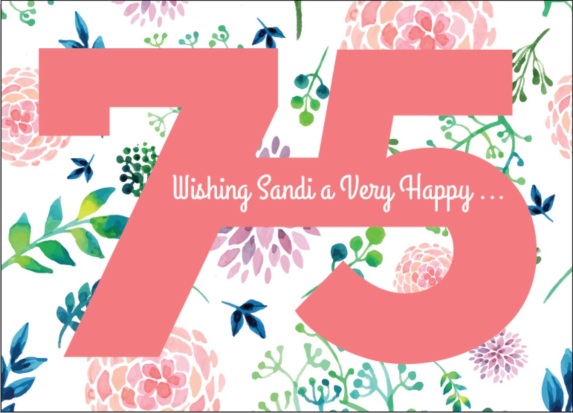 Any Age Milestone Birthday Postcards Personalized Digital Etsy