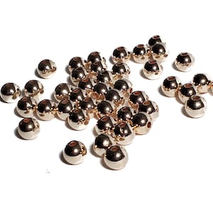 6mm Light Rose Gold acrylic spacer beads 100 count