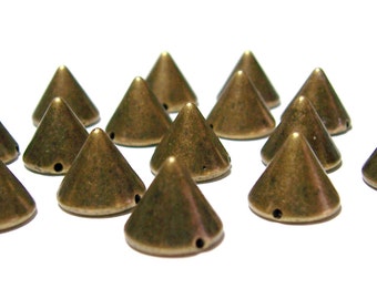 10mm Acrylic Bronze color cone spikes 20pcs