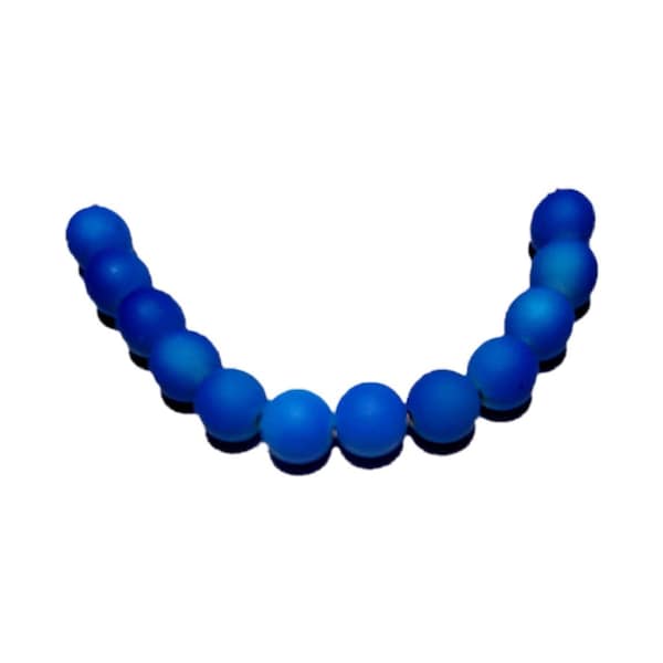 Neon Blue Electric Blue Rubberized 10mm Round Beads 40pcs