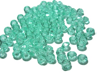 4x6mm acrylic Rondelle Saucer beads in Light Green 100 beads