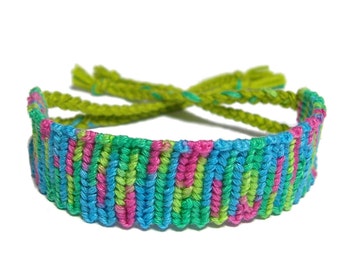 Friendship Bracelet tie dye style color mix