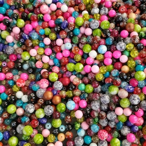 Glass Bead Soup round bead mix 220 grams