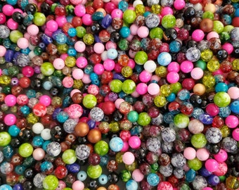 Glass Bead Soup round bead mix 220 grams