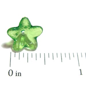 14mm Acrylic flower beads in Green 50pcs image 3