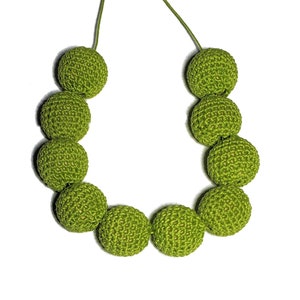 Perline all'uncinetto fatte a mano da 13 mm o 16 mm verde lime verde primavera