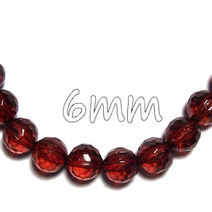 6mm round faceted acrylic beads in brown 100 beads