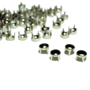 4mm Flat nail head rivets pronged studs 100pcs