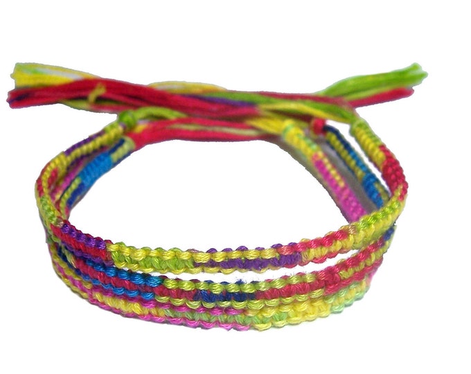 Set of 3 Tie Dye Friendship Bracelets Etsy